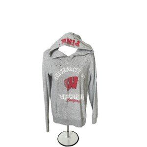 PINK Victoria's Secret Gray University of Wisconsin Women's Hoodie
